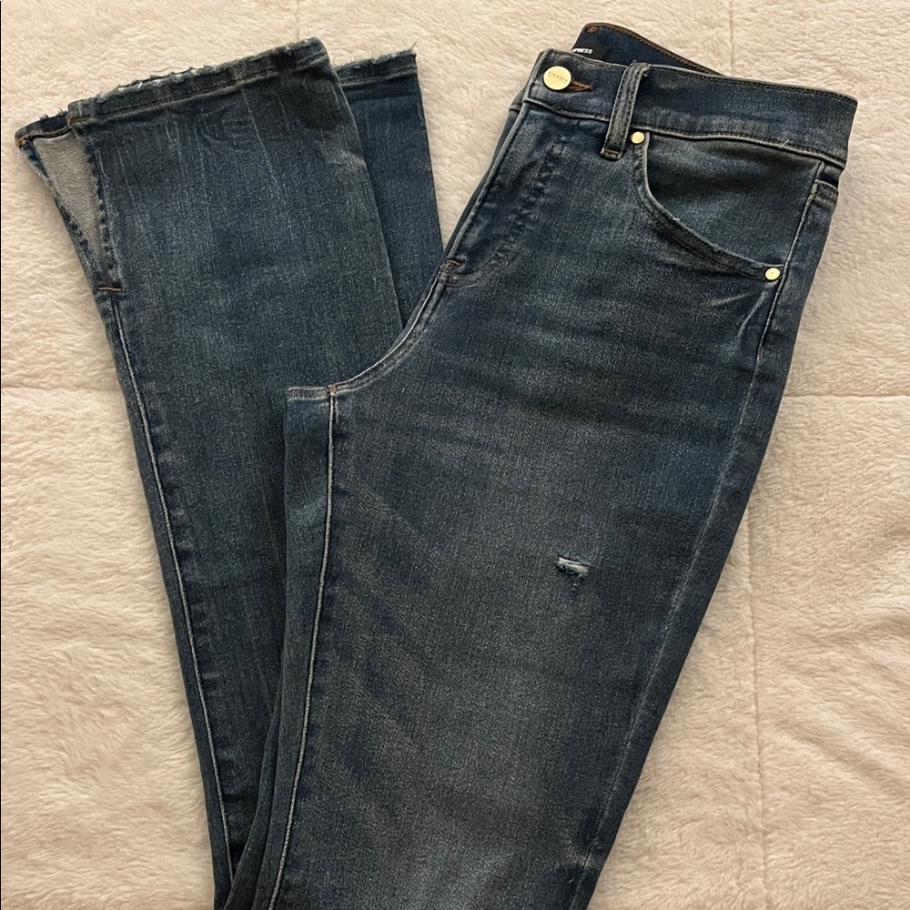 Express Indigo Denim Skyscraper Jeans